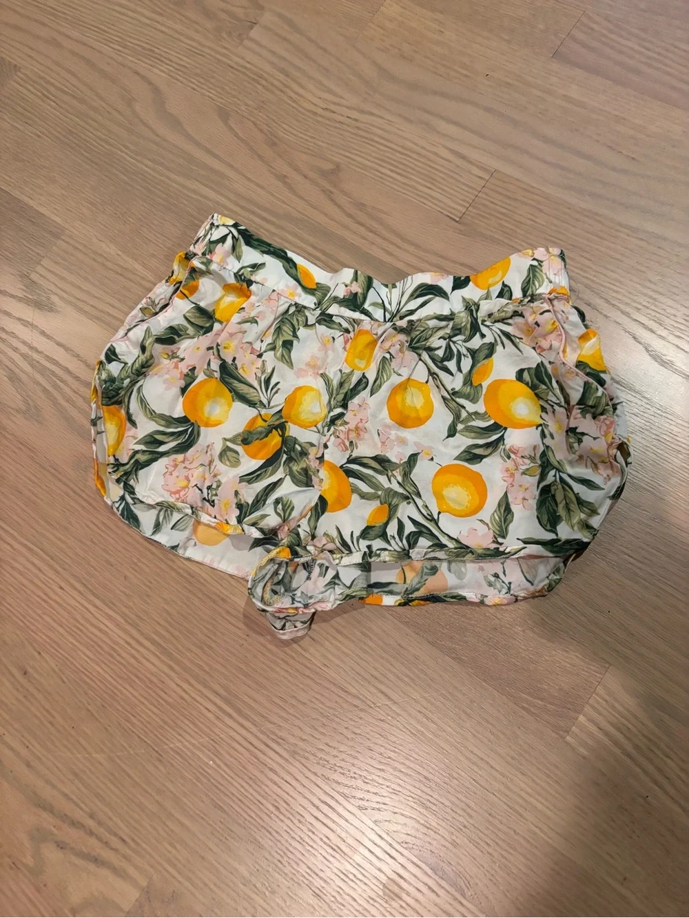 Anthropologie Women’s Lemon Print Silky Pajama Short Shorts XXS